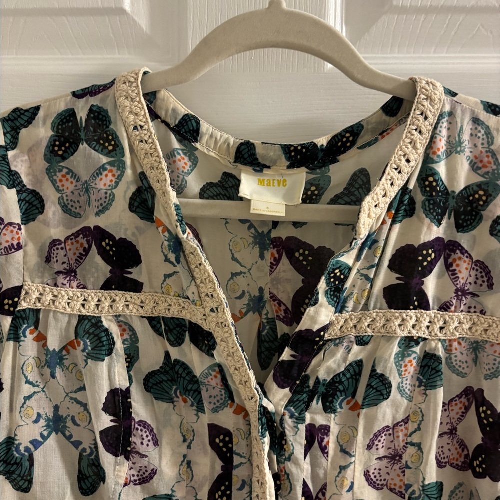 Anthropologie Maeve Buttoned Blouse - Picture 4 of 8